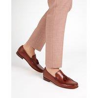 Jones Bootmaker Leather Slip-On Loafers Tan