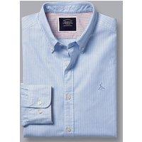Charles Tyrwhitt Slim Fit Pure Cotton Striped Oxford Shirt Blue
