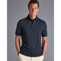 Cotton Rich Striped Pique Polo Shirt
