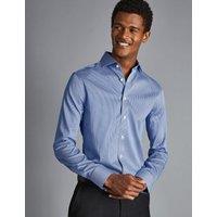 Charles Tyrwhitt Slim Fit Non Iron Pure Cotton Shirt Blue