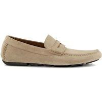 Dune London Suede Slip-On Loafers Natural
