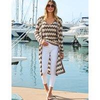 Sparkly Striped Knitted Longline Cardigan