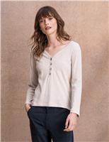 Celtic & Co. Pure Cotton Ribbed Top Oatmeal