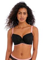 Freya Offbeat Wired Padded Balcony Bra C-H Pink