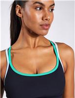 Lilybod Willow Medium Impact Non Wired Sports Bra Black Mix