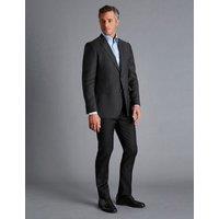 Slim Fit Pure Wool Twill Suit Trousers