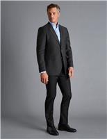 Slim Fit Pure Wool Twill Suit Trousers
