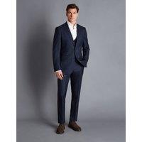 Charles Tyrwhitt Slim Fit Super 120s Wool Suit Trousers Navy
