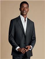 Charles Tyrwhitt Slim Fit Pure Wool Twill Suit Jacket Grey