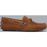 Charles Tyrwhitt Suede Slip On Driving Loafers Brown