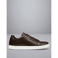 Charles Tyrwhitt Leather Lace Up Trainers Brown