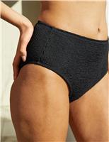 Albaray Ribbed High Waisted Bikini Bottoms Black