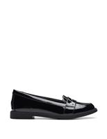 Clarks Kids' Patent Leather Slip-On Loafers (13 Small - 2 Large) Black Patent