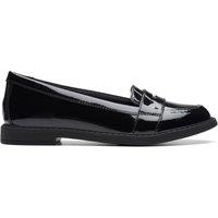 Clarks Kids' Patent Leather Slip-On Loafers (13 Small - 2 Large) Black Patent