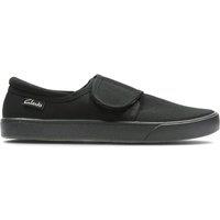 Clarks Kids' Canvas Riptape Plimsolls (7 Small - 5 Large) Black