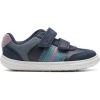 Kids Leather Colour Block Riptape Trainers (3 Small - 6 Small)