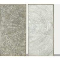 Set of 2 Spiral Duo Rectangle Framed Art