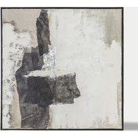 Rocks Point Abstract Square Framed Canvas