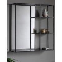 Bassan Rectangular Hanging Mirror with Shelf