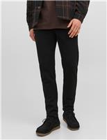 JACK & JONES Straight Fit Elasticated Waist Trousers Black