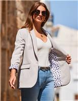 SOSANDAR Tailored Single Breasted Blazer Grey Mix