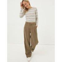 Pure Lyocell Pleat Front Wide Leg Trousers