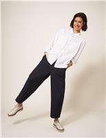 Cotton Rich Wide Leg Cropped Trousers