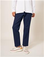 Cotton Rich Slim Fit Ankle Grazer Trousers