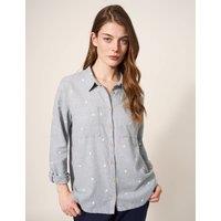 Pure Cotton Textured Collared Shirt