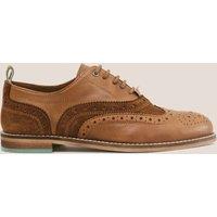 Leather Lace Up Flat Brogues