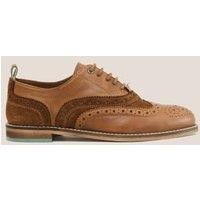 Leather Lace Up Flat Brogues
