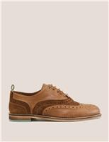 White Stuff Leather Lace Up Flat Brogues Tan