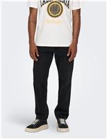 Straight Fit Pure Cotton 5 Pocket Jeans