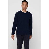 Pure Cotton Textured Crew Neck Jumper