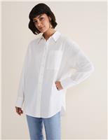 Pure Cotton Collared Relaxed Shirt