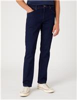 Wrangler Straight Fit Greenborough 5 Pocket Jeans Blue Denim
