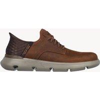 Skechers Garza Gervin Leather Slip-ins Trainers Dark Brown