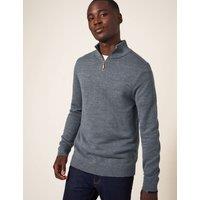 Pure Merino Wool Half Zip Jumper