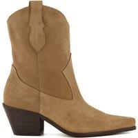 Dune London Suede Pull On Western Boots Sand