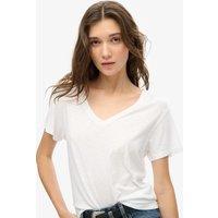 Superdry & Co Cotton Rich V-Neck Relaxed T-Shirt White