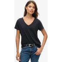 Superdry & Co Cotton Rich V-Neck Relaxed T-Shirt Navy