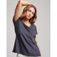 Superdry & Co Cotton Rich V-Neck Relaxed T-Shirt Charcoal