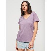 Superdry & Co Cotton Rich V-Neck Relaxed T-Shirt Purple