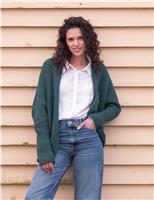 Celtic & Co. Pure Lambswool Cardigan Turquoise