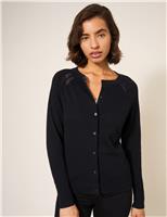 Pure Cotton Crew Neck Cardigan