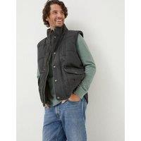 Buy Cotton Rich Padded Funnel Neck Gilet