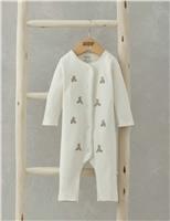 Embroidered Teddy Bear Romper (7lbs-1 Yrs)