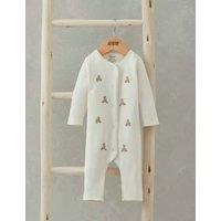 Embroidered Teddy Bear Romper (7lbs-1 Yrs)