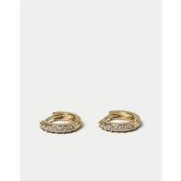 Gold Plated Crystal Hoop Earrings