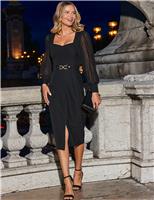 Sweetheart Neckline Midi Bodycon Dress